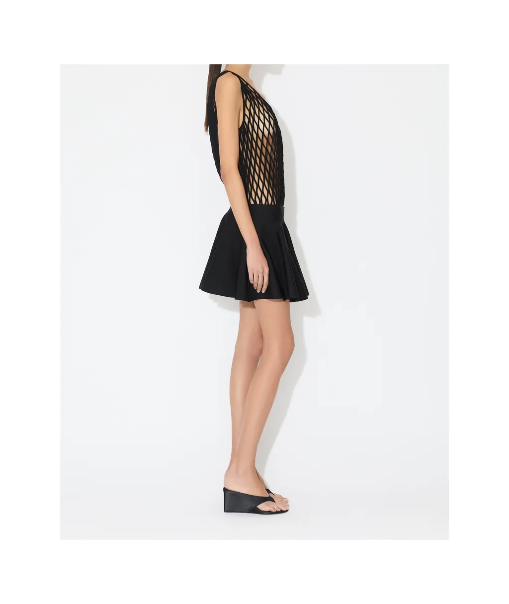 Macramé Knit Skater Dress
