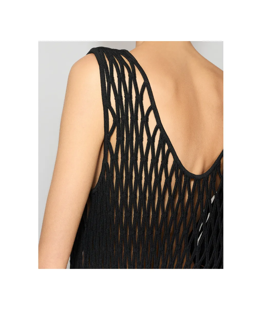 Macramé Knit Skater Dress