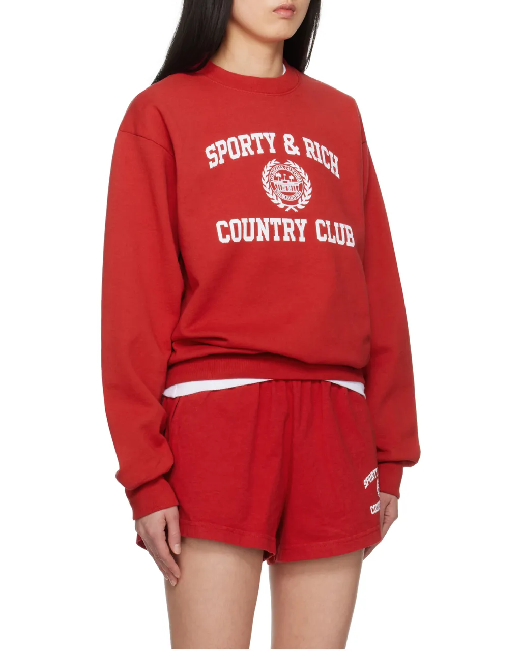 Sporty & Rich Logo Printed Crewneck Sweatshirt