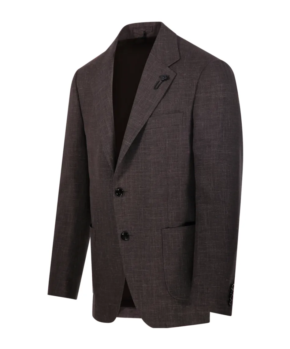 Lardini Single-Breasted Textured Blazer