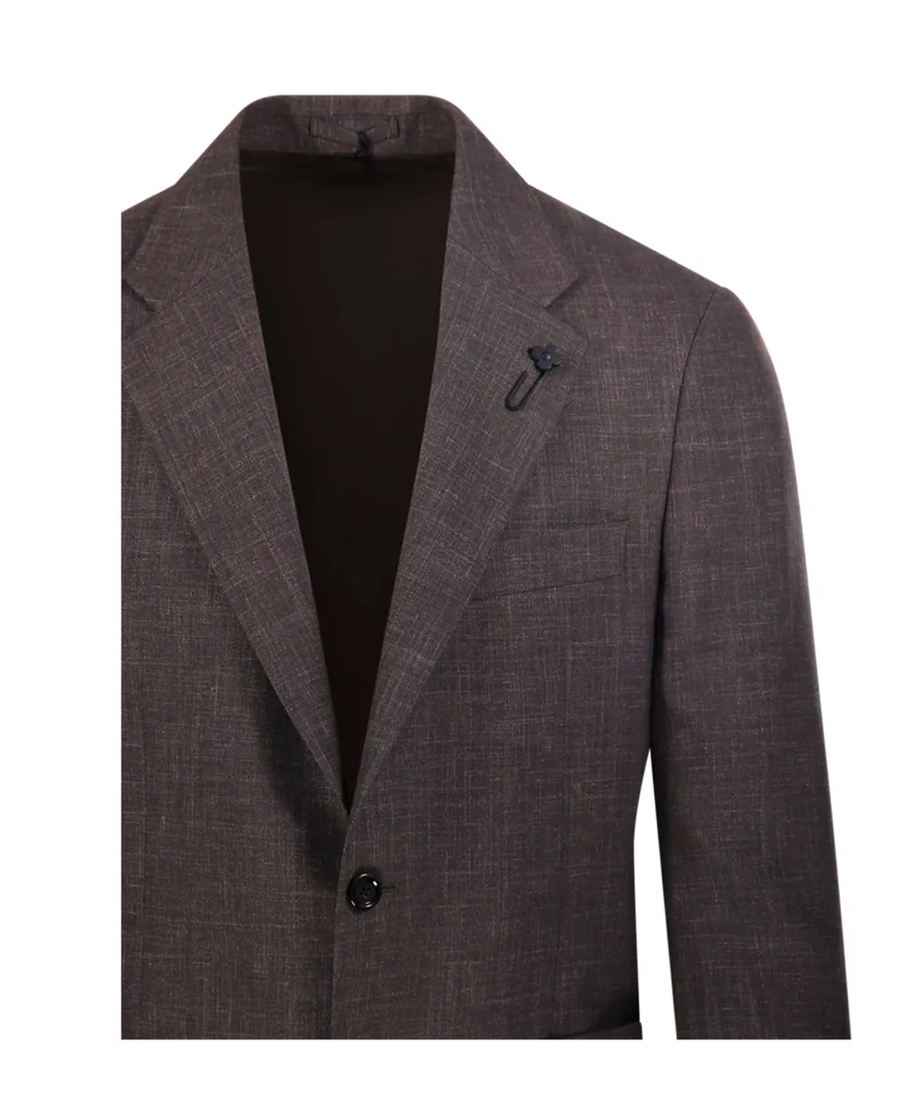 Lardini Single-Breasted Textured Blazer