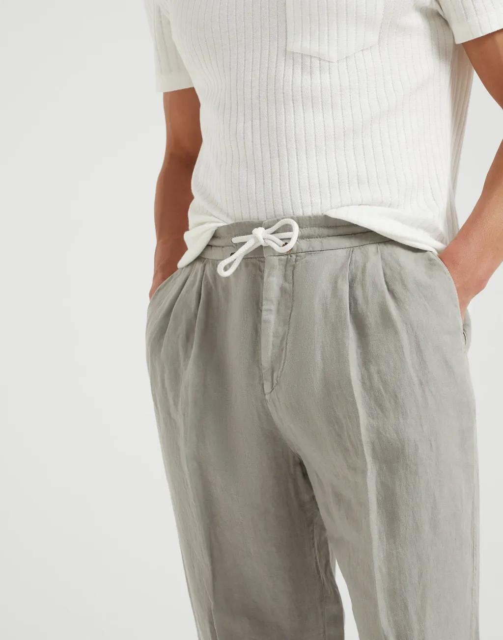 Brunello Cucinelli Elasticated Waistband Drawstring Pants