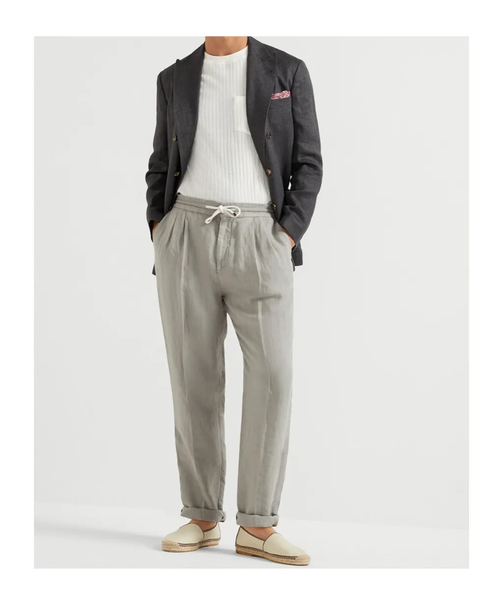 Brunello Cucinelli Elasticated Waistband Drawstring Pants