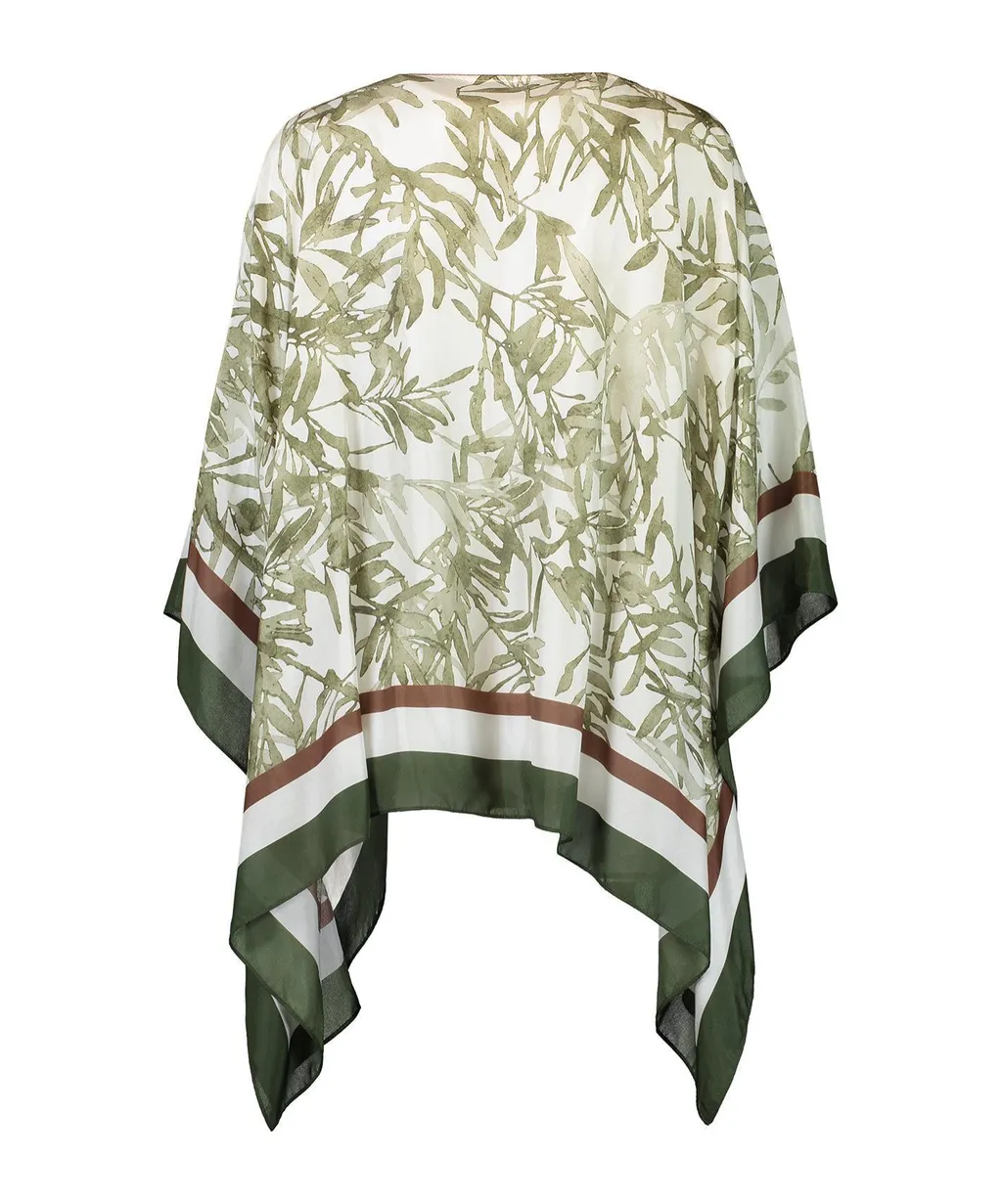 Brunello Cucinelli Allover Printed V-Neck Blouse