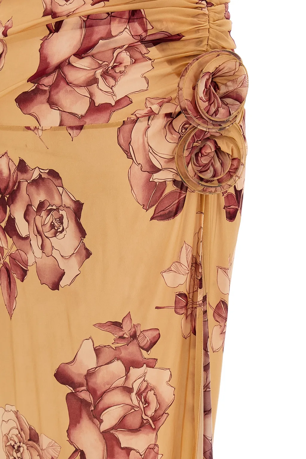 Magda Butrym Strapless Flower Patch Midi Dress