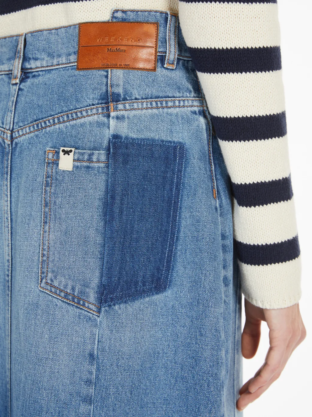 Long, Cotton-Denim Skirt