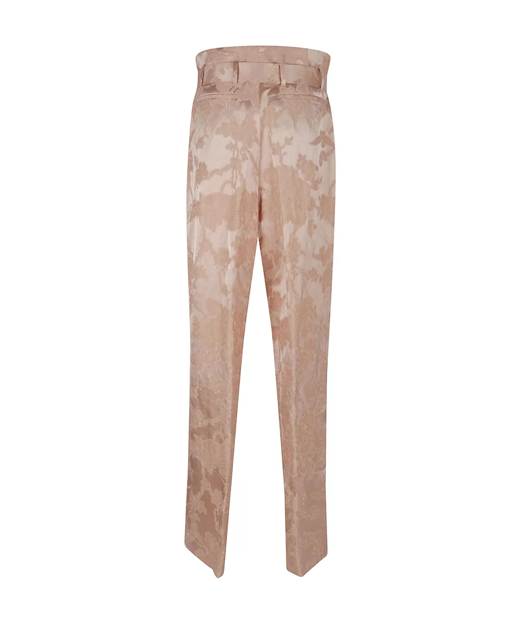Dries Van Noten Jacquard Belted Pants