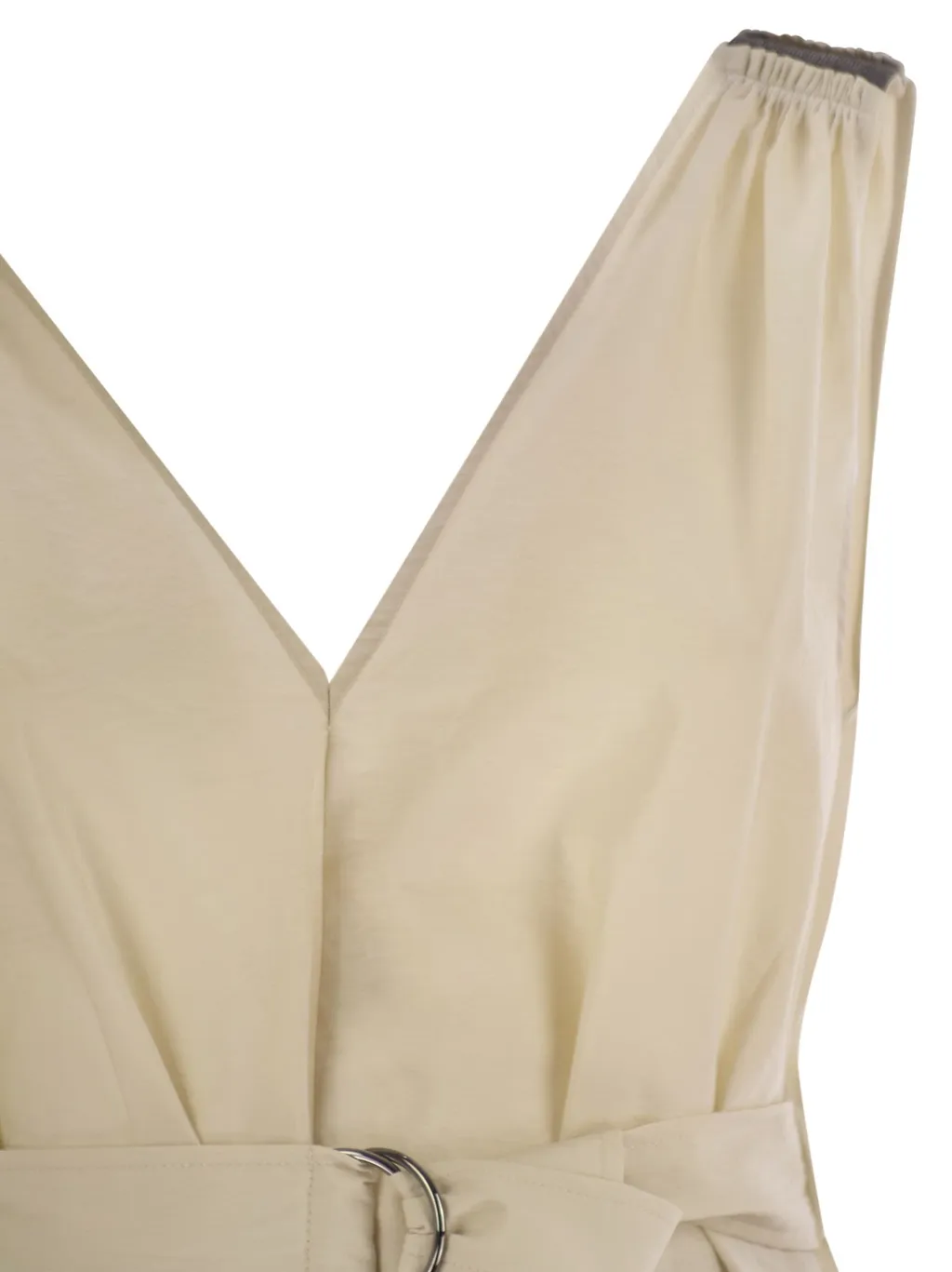 Brunello Cucinelli Belted Pleated Midi Dress