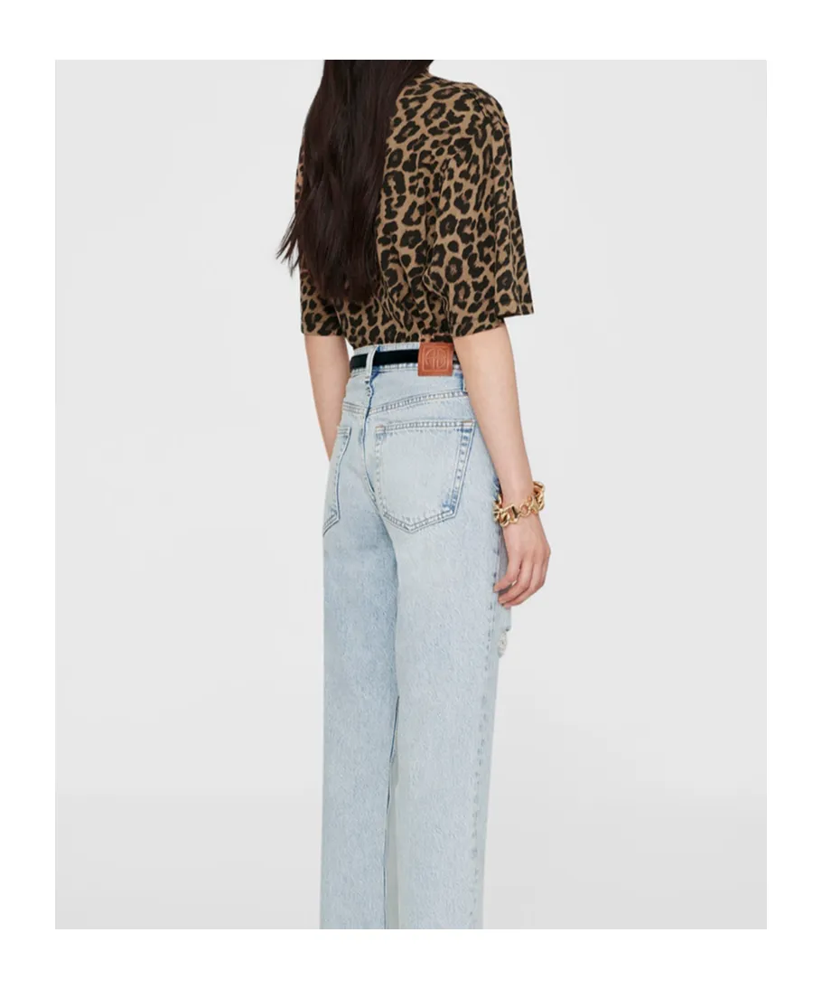 Anine Bing Avi Leopard Print Tee