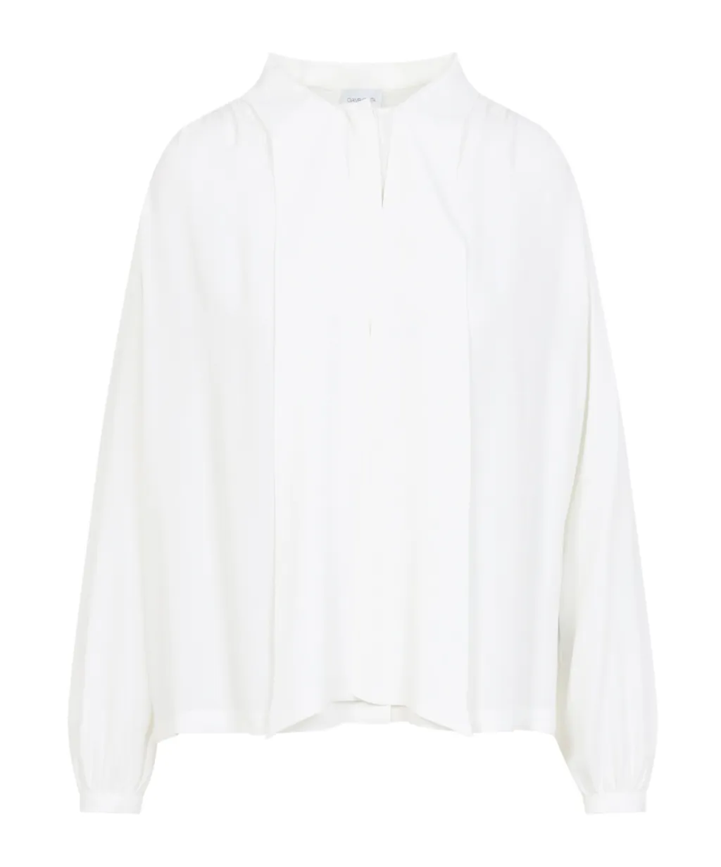 Pussy Bow-Collar Blouse