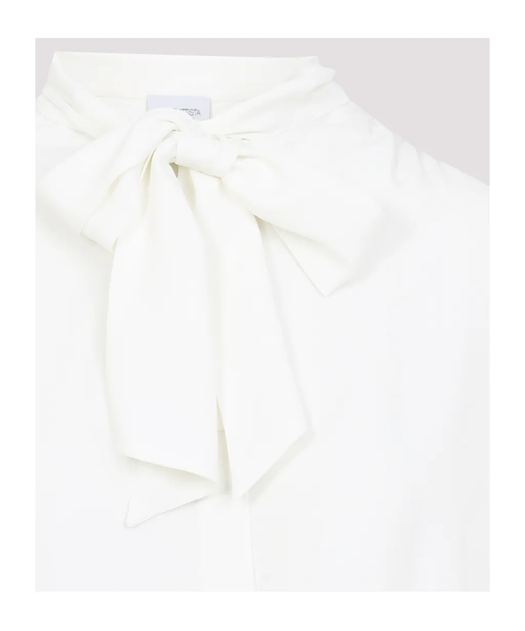 Pussy Bow-Collar Blouse