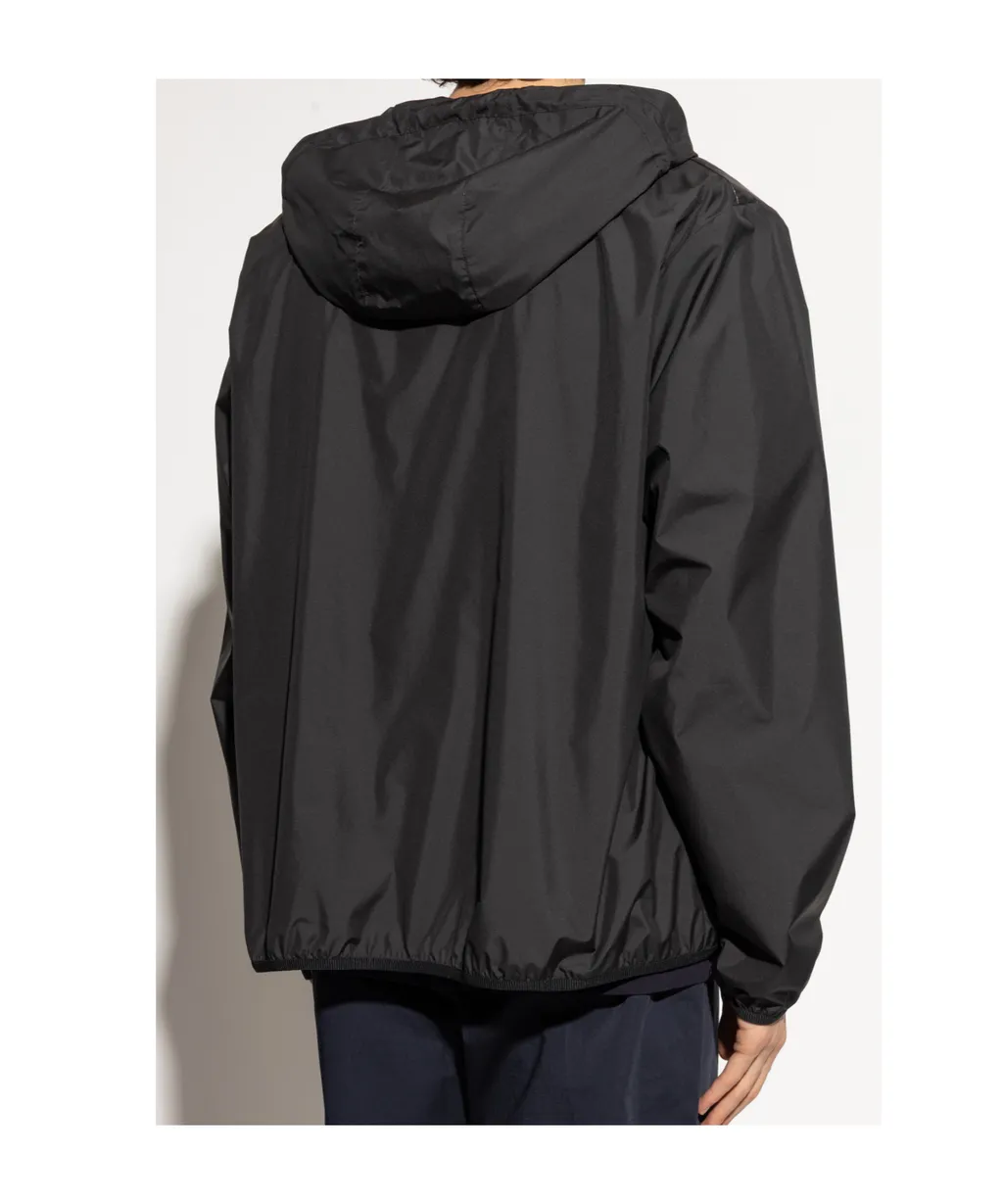 Moncler Logo Patch Zip-Up Hooded Jacket