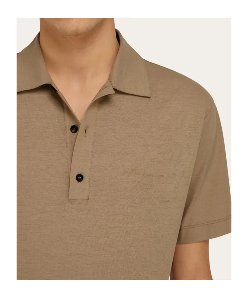 Ferragamo Short-Sleeved Crewneck Polo Shirt