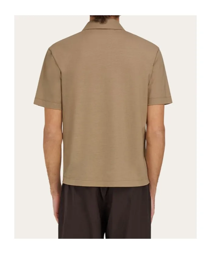 Ferragamo Short-Sleeved Crewneck Polo Shirt