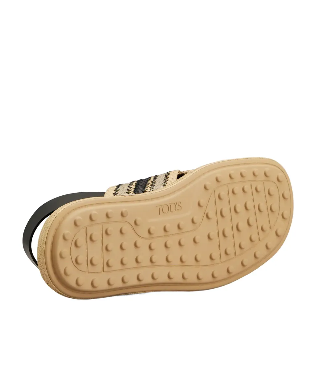 Two-Tone Woven Sandals