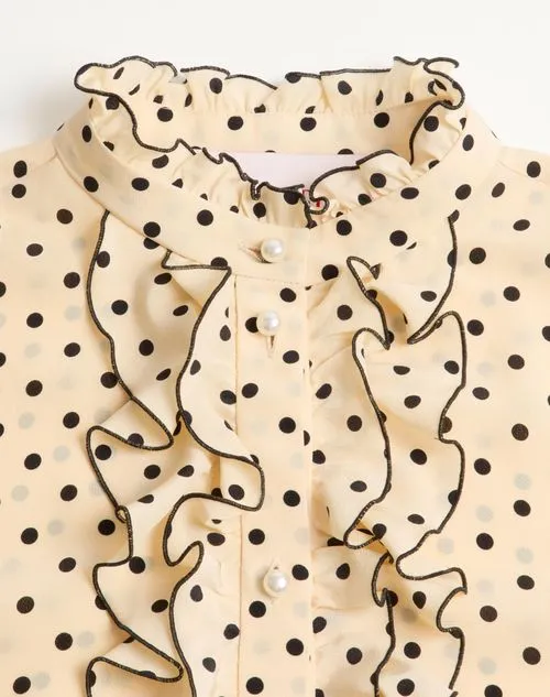 Valentino Plusdepois-Printed Ruffled-Trim Shirt