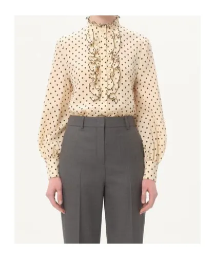 Valentino Plusdepois-Printed Ruffled-Trim Shirt