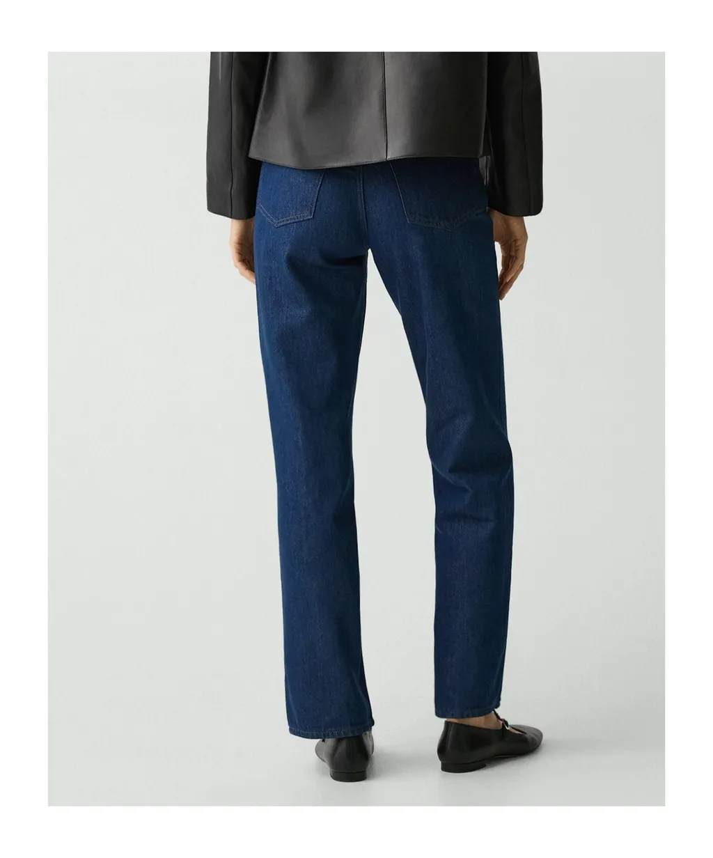 High-Waisted Straight Trousers In Relaxed Denim