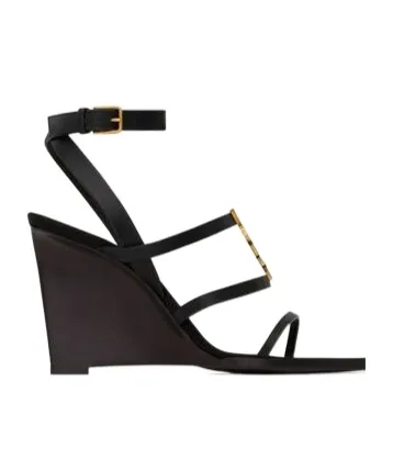 Saint Laurent Cassandra Logo Plaque Sandals
