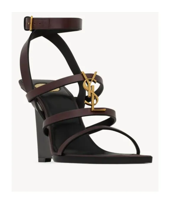 Saint Laurent Cassandra Logo Plaque Sandals