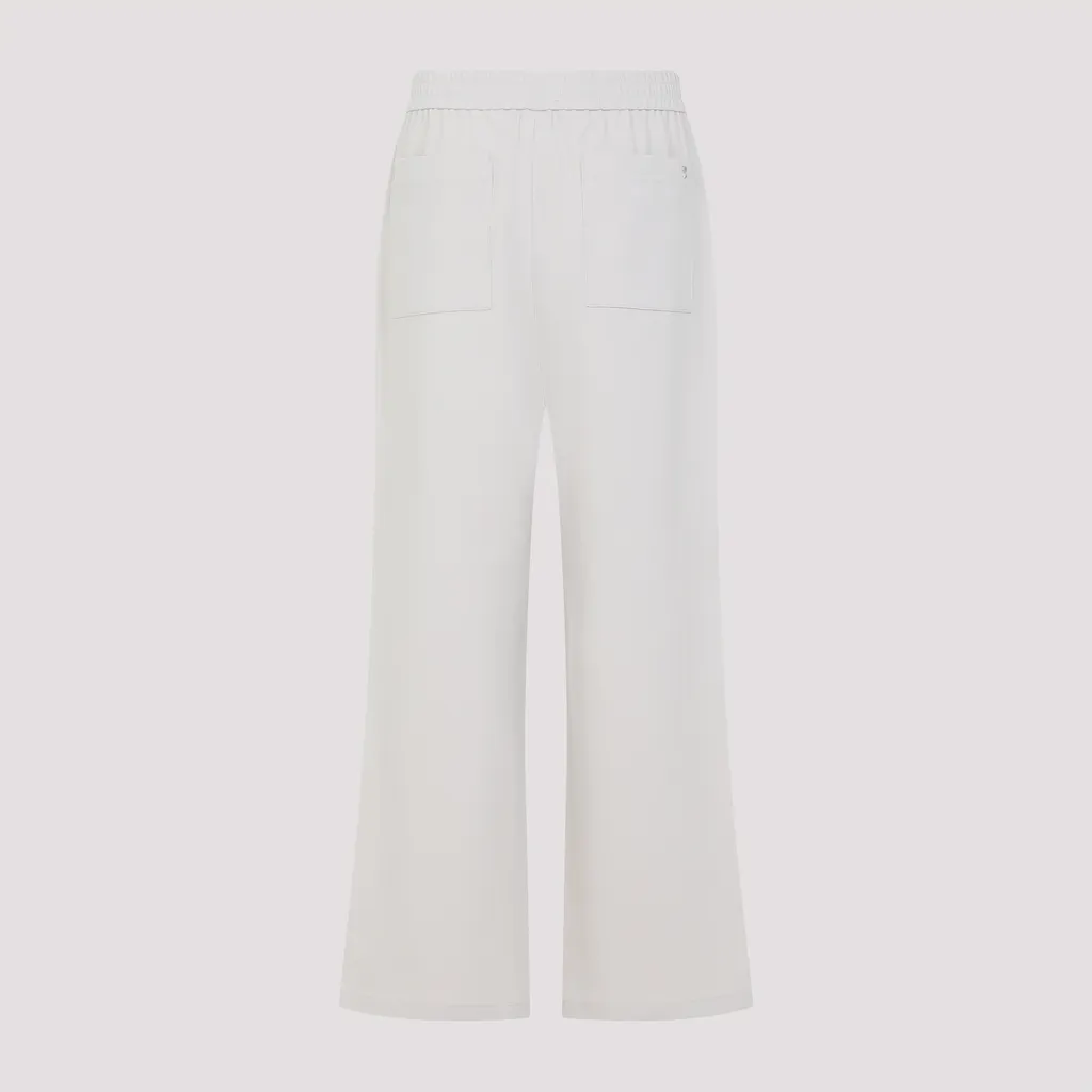 Ami Paris Logo Plaque Straight Leg Trousers