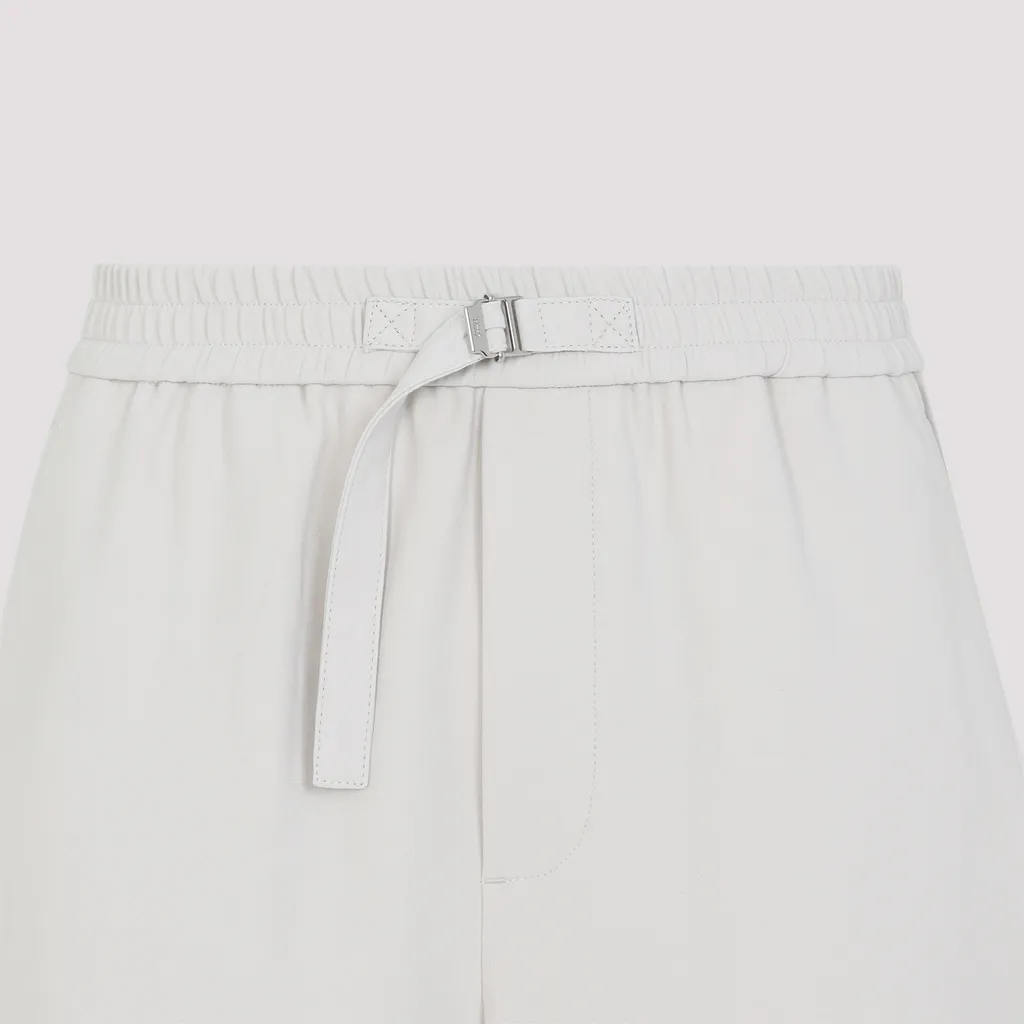 Ami Paris Logo Plaque Straight Leg Trousers