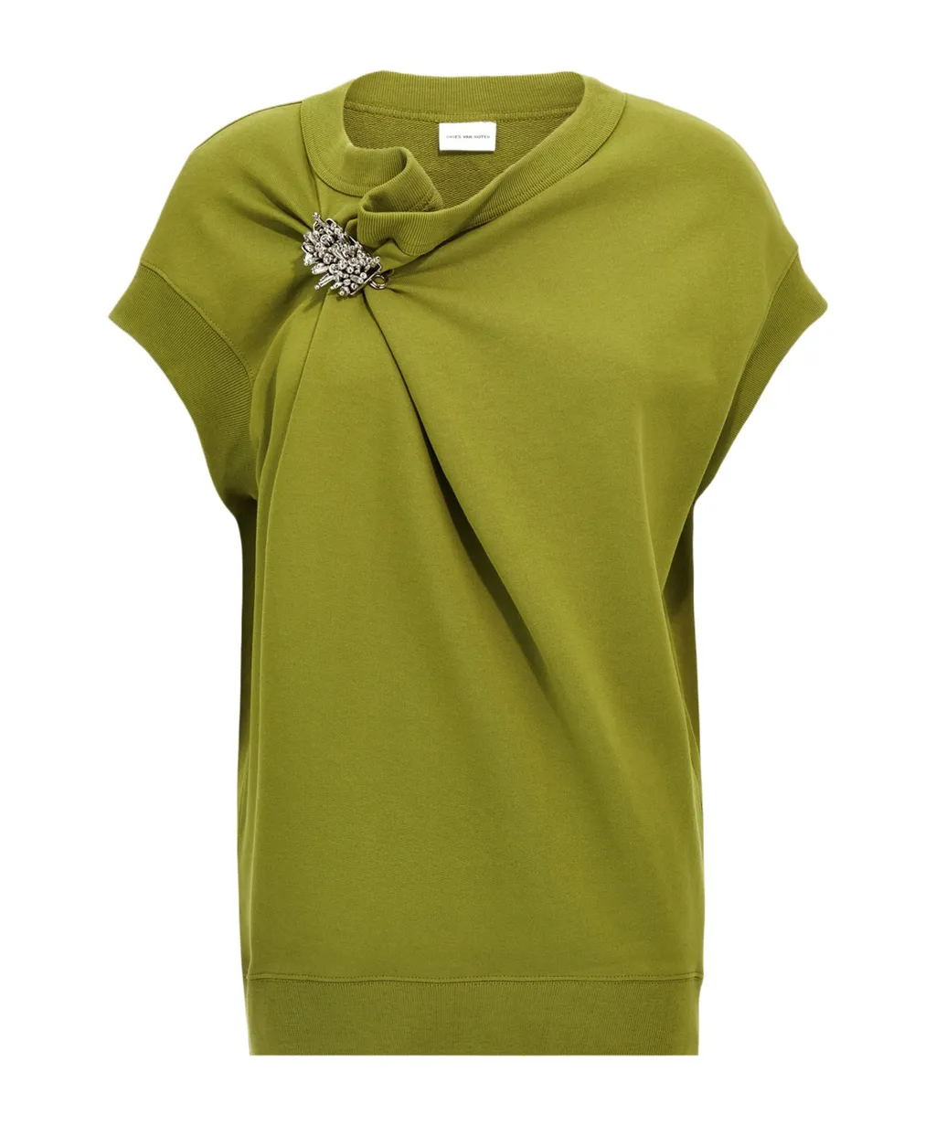 Dries Van Noten Sleeveless Pleated Sweatshirt