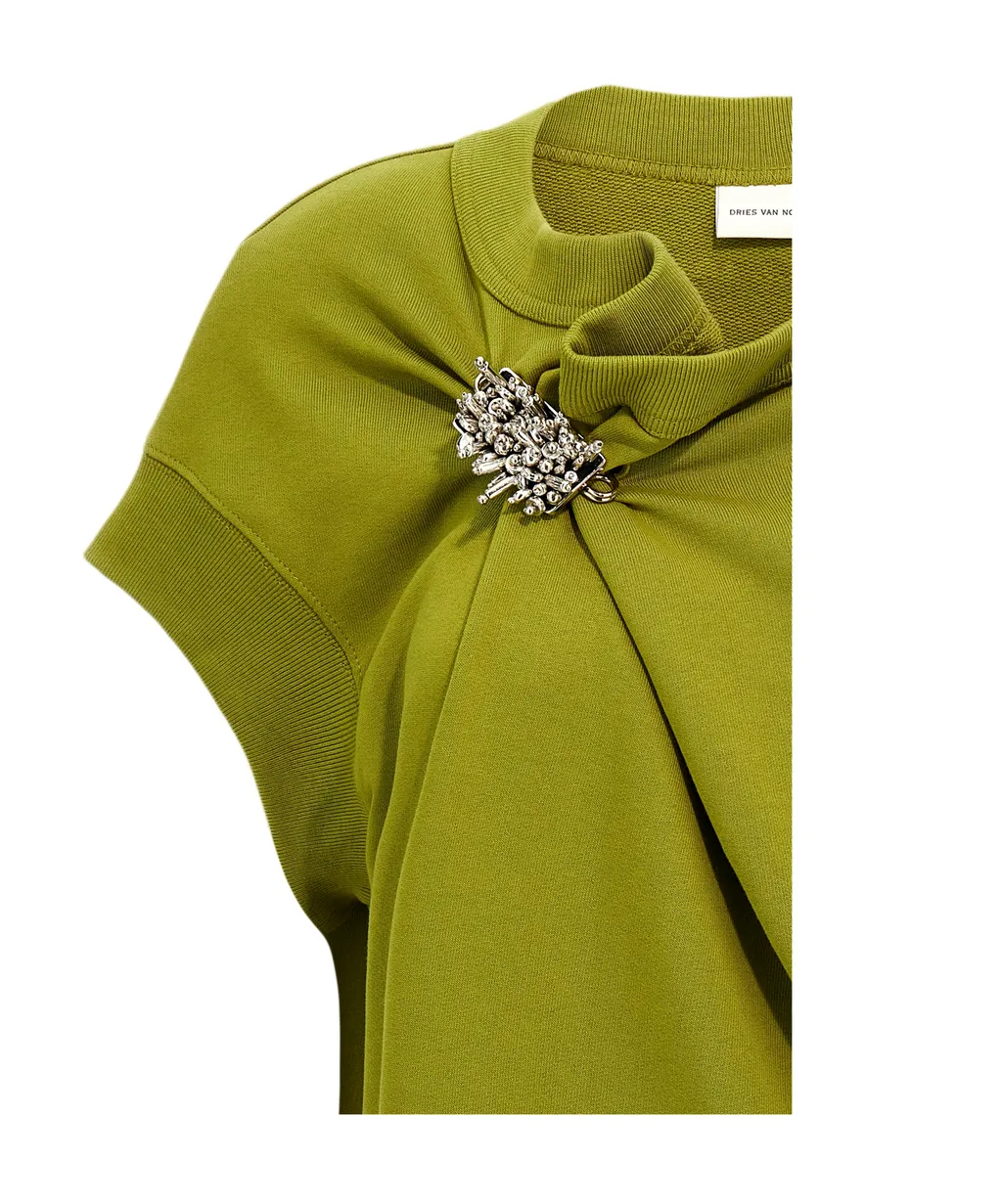 Dries Van Noten Sleeveless Pleated Sweatshirt