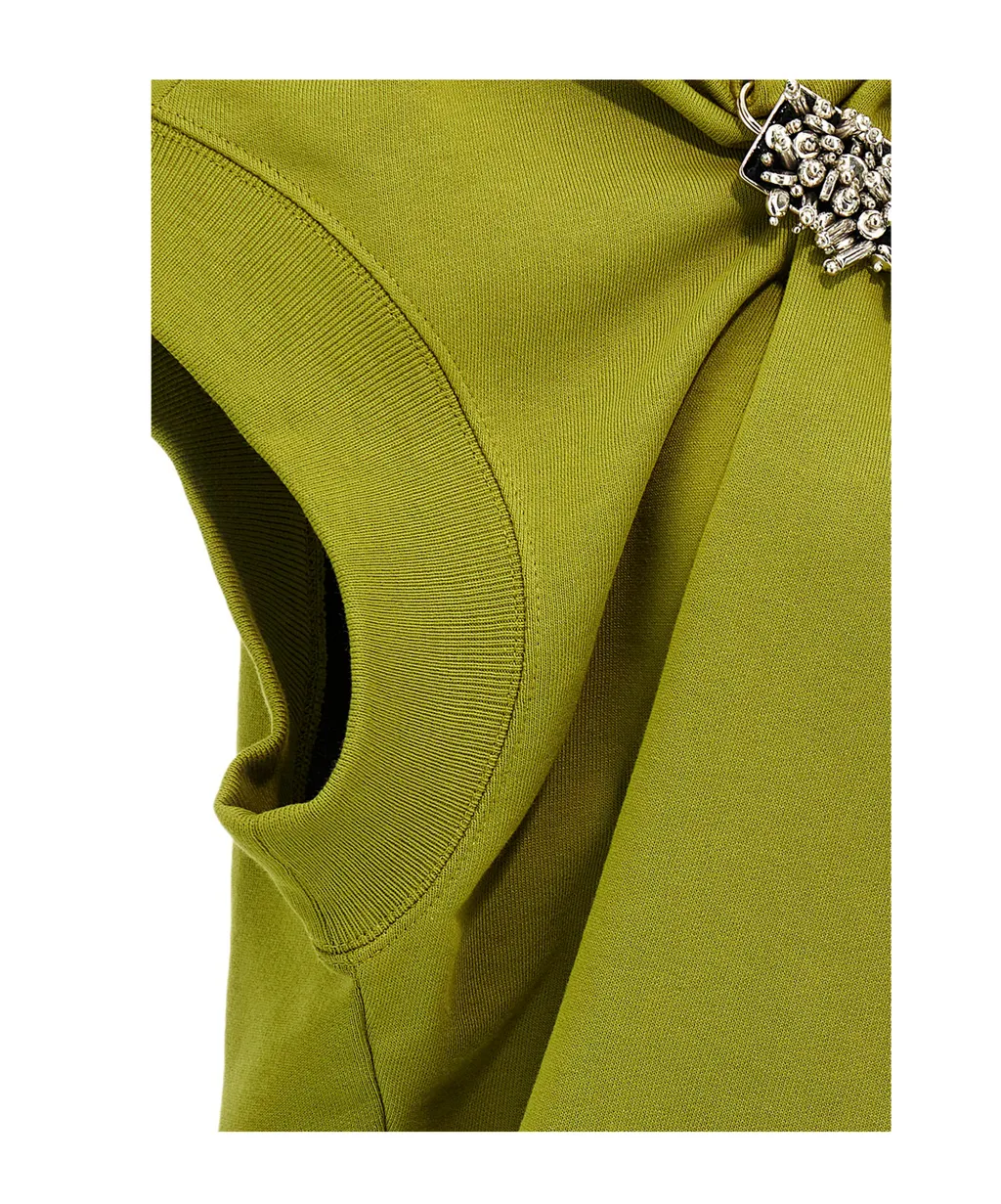 Dries Van Noten Sleeveless Pleated Sweatshirt