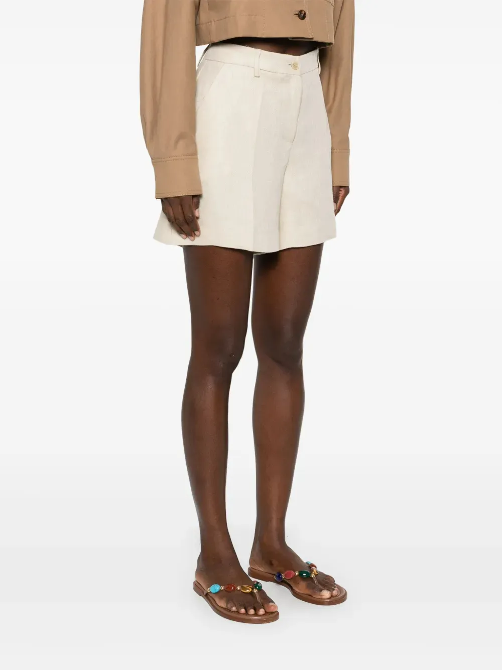 P.A.R.O.S.H. Pleat Detailed Shorts