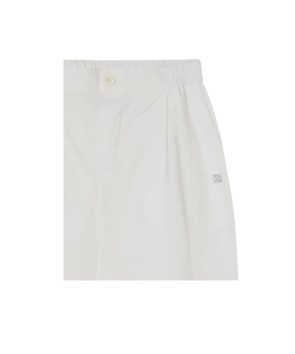 Douuod Kids Logo Lettering Pleated Pants