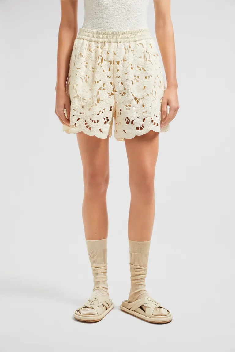 Floral Macramé Shorts