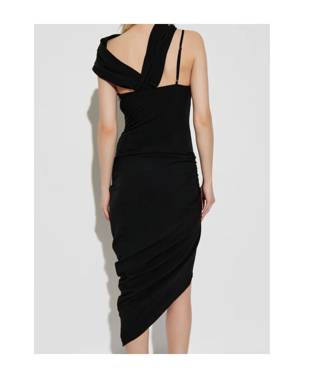 Versace Jeans Couture Draped Side Dress