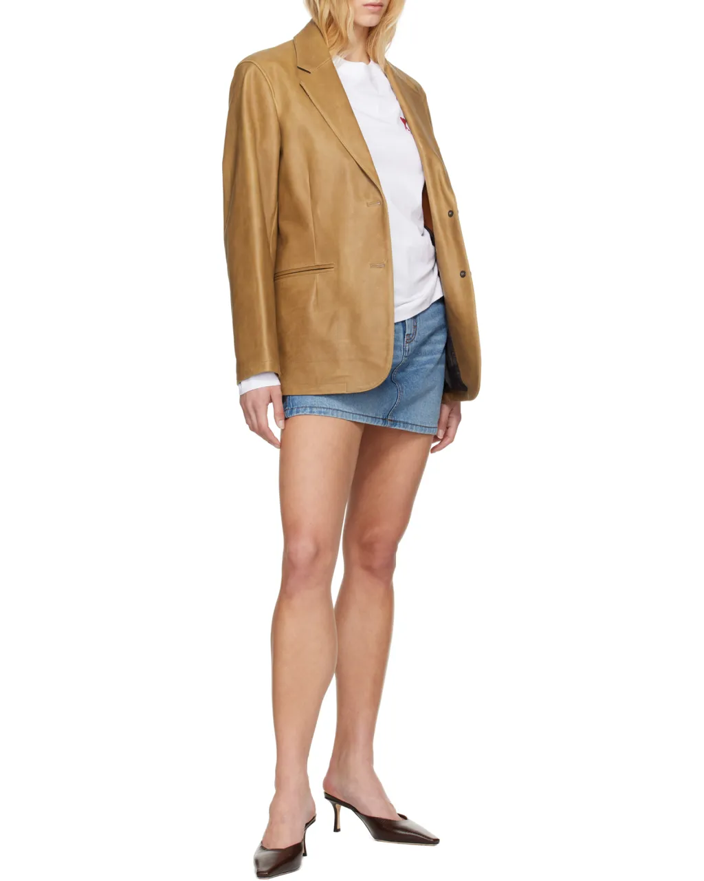 Ami Paris Denim Mini Skirt