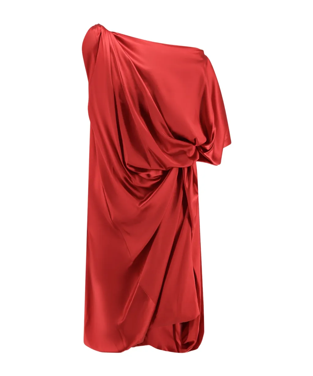 Dries Van Noten Dalant Asymmetric Satin Dress