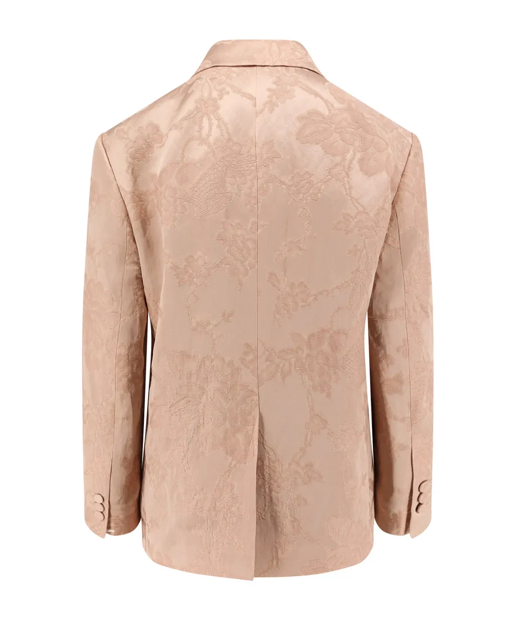 Dries Van Noten Floral Jacquard Single-Breasted Blazer