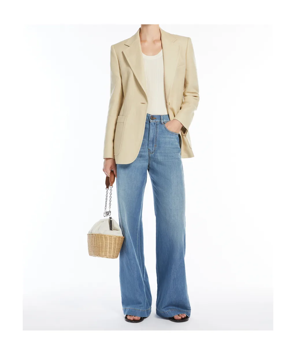 Cotton And Linen Single-Breasted Blazer