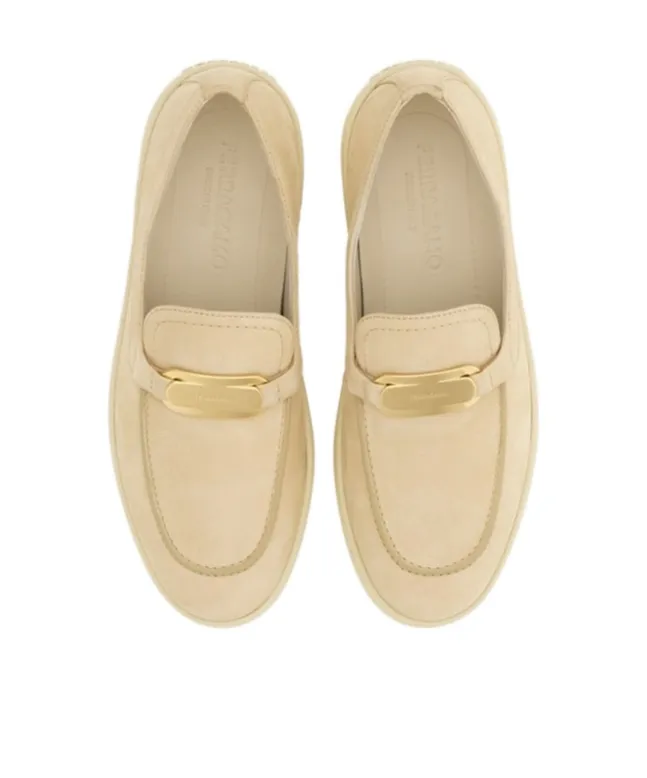 Ferragamo New Vara Buckle Slip On Shoes