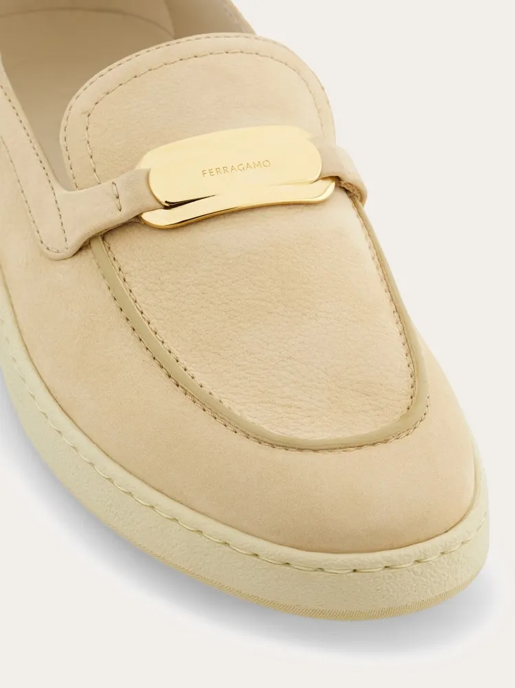Ferragamo New Vara Buckle Slip On Shoes