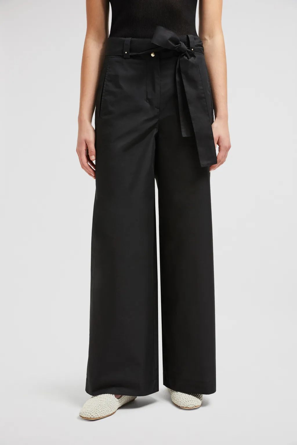 Moncler Belted Wide Leg Pants