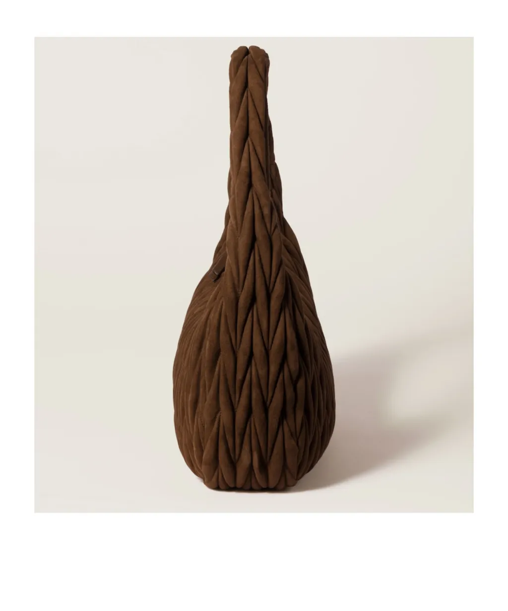 Wander Matelassé Suede Bag