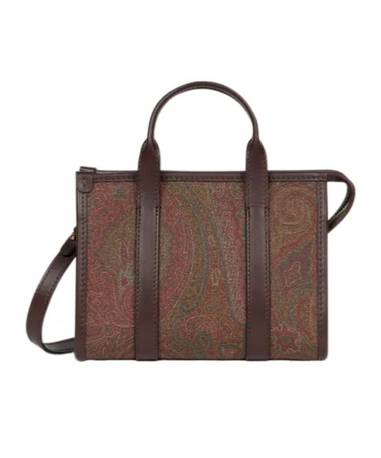 Etro Mini Paisley-Jacquard Zip Fastened Tote Bag