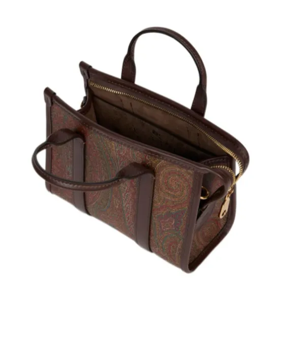 Etro Mini Paisley-Jacquard Zip Fastened Tote Bag