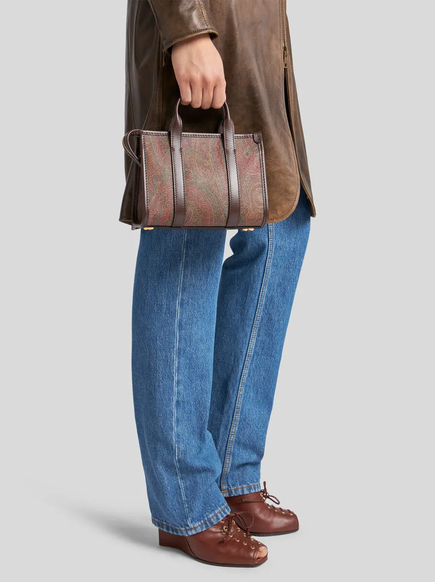 Etro Mini Paisley-Jacquard Zip Fastened Tote Bag