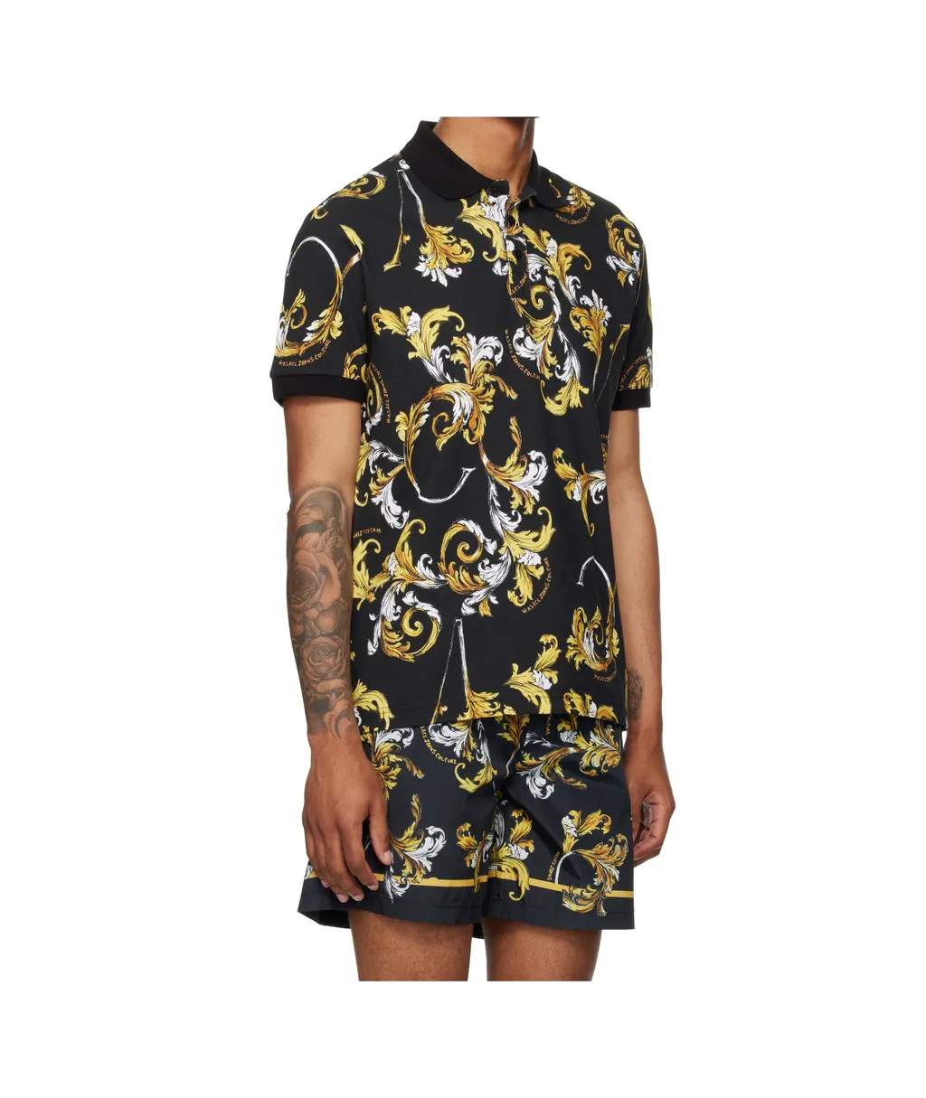 Versace Jeans Couture Baroque Print Polo Shirt