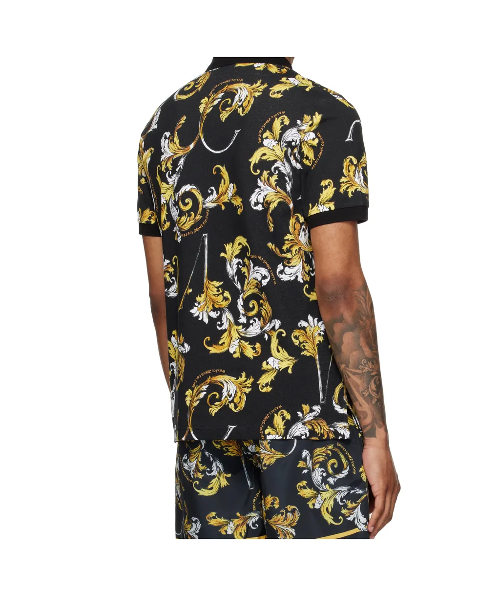 Versace Jeans Couture Baroque Print Polo Shirt