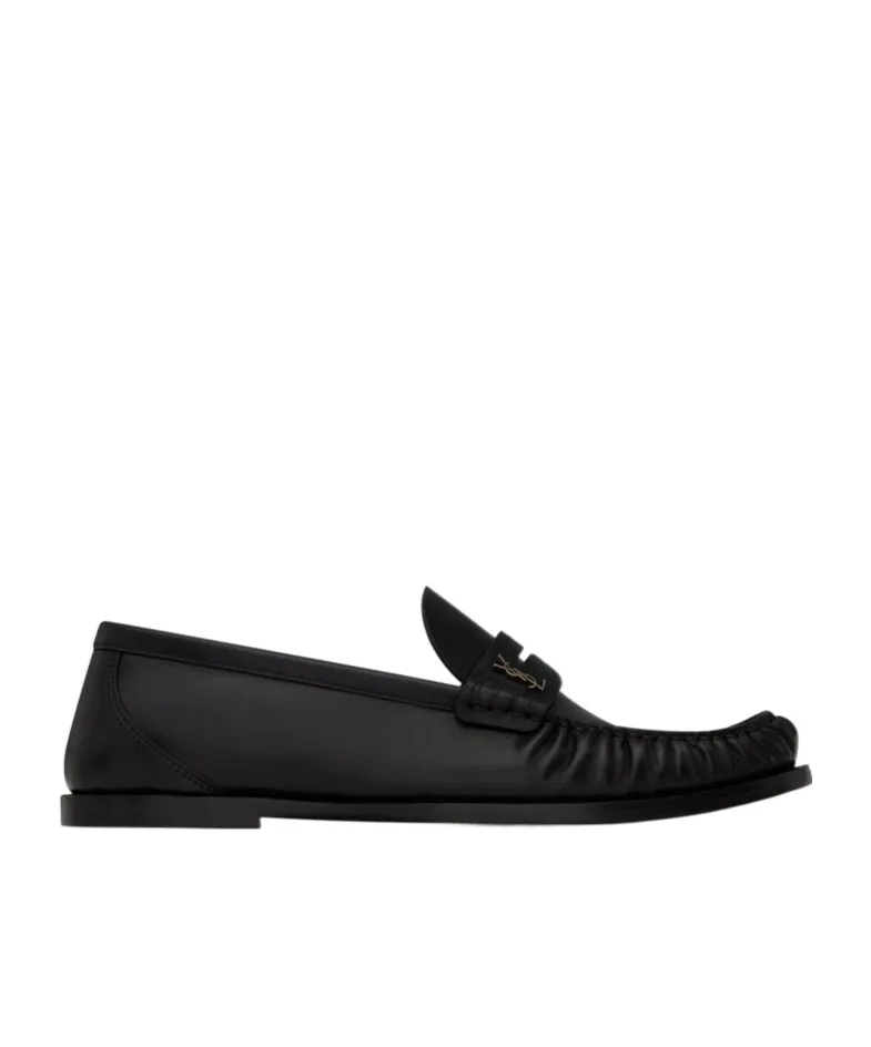 Saint Laurent Laurent Logo Plaque Slip-On Loafers