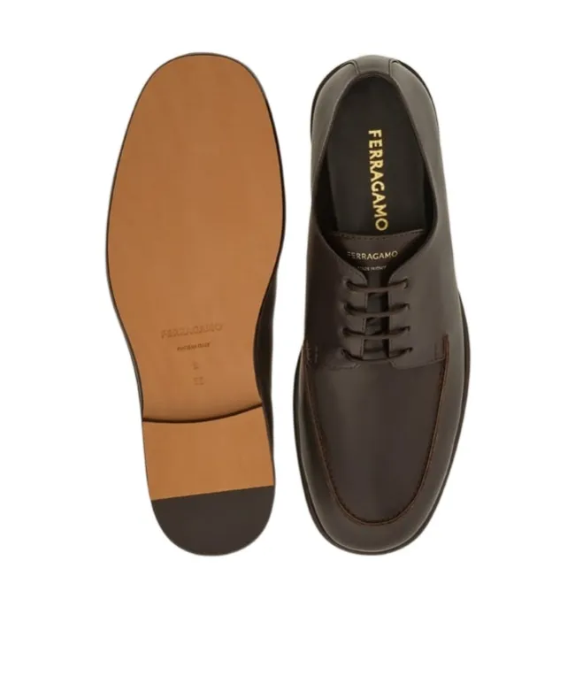 Ferragamo Logo Printed Lace-Up Shoese