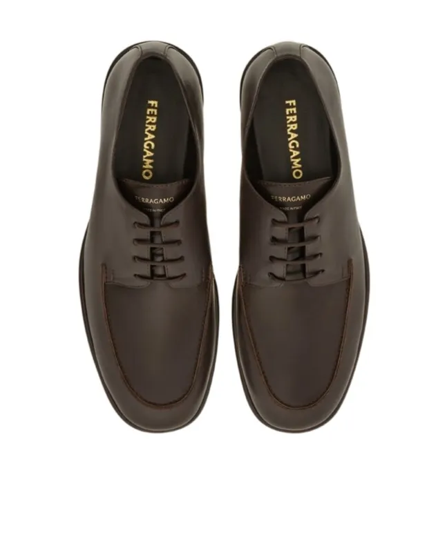 Ferragamo Logo Printed Lace-Up Shoese