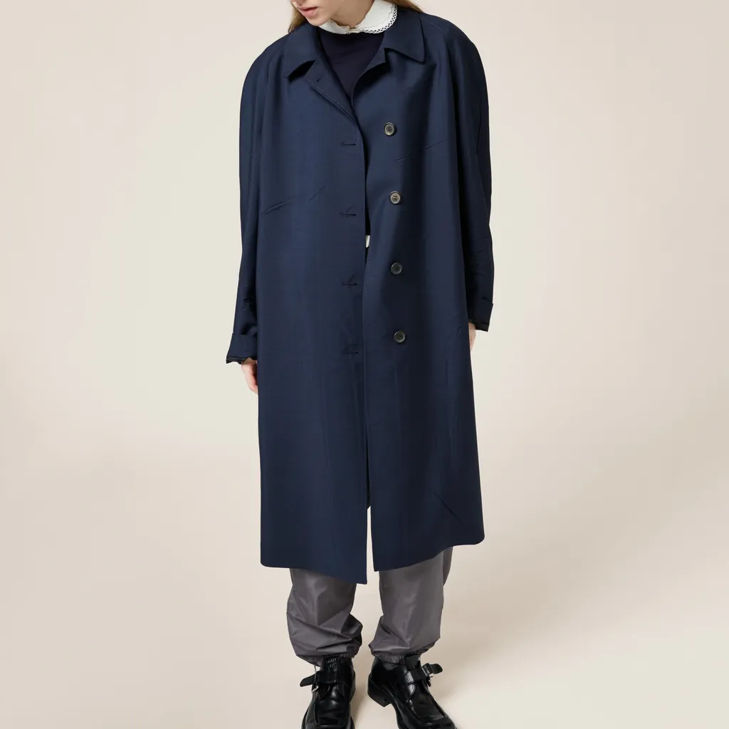 Miu Miu Button-Up Long Coat